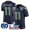 Men's Seattle Seahawks "Super Bowl LX & 50th Patch" Vapor Limited Jersey - All Stitched