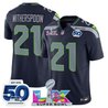 Men's Seattle Seahawks "Super Bowl LX & 50th Patch" Vapor Limited Jersey - All Stitched