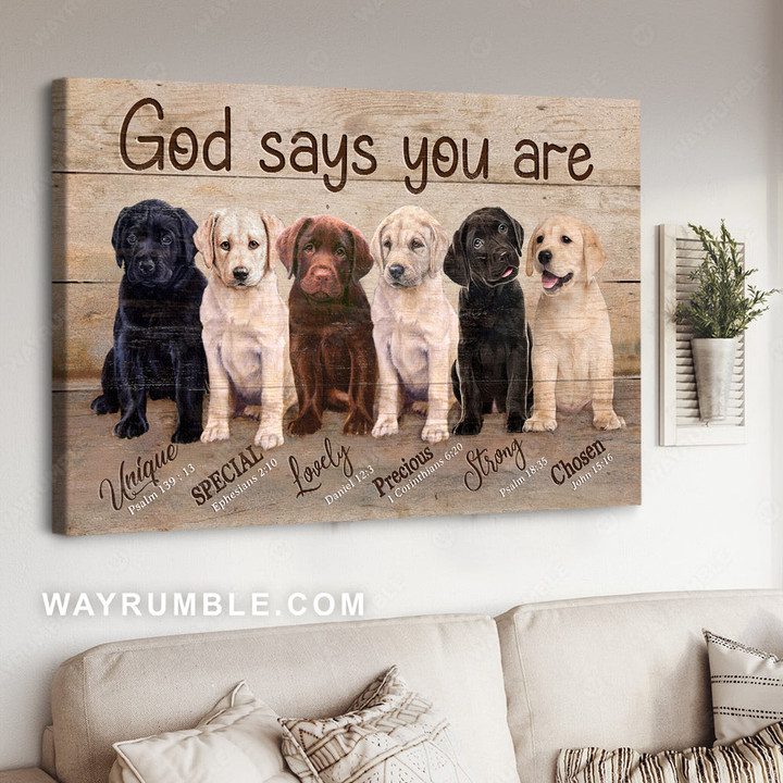 Labrador, Puppy, Pets - God says you are Dog Landscape Canvas Prints, Wall Art | PB Canvas