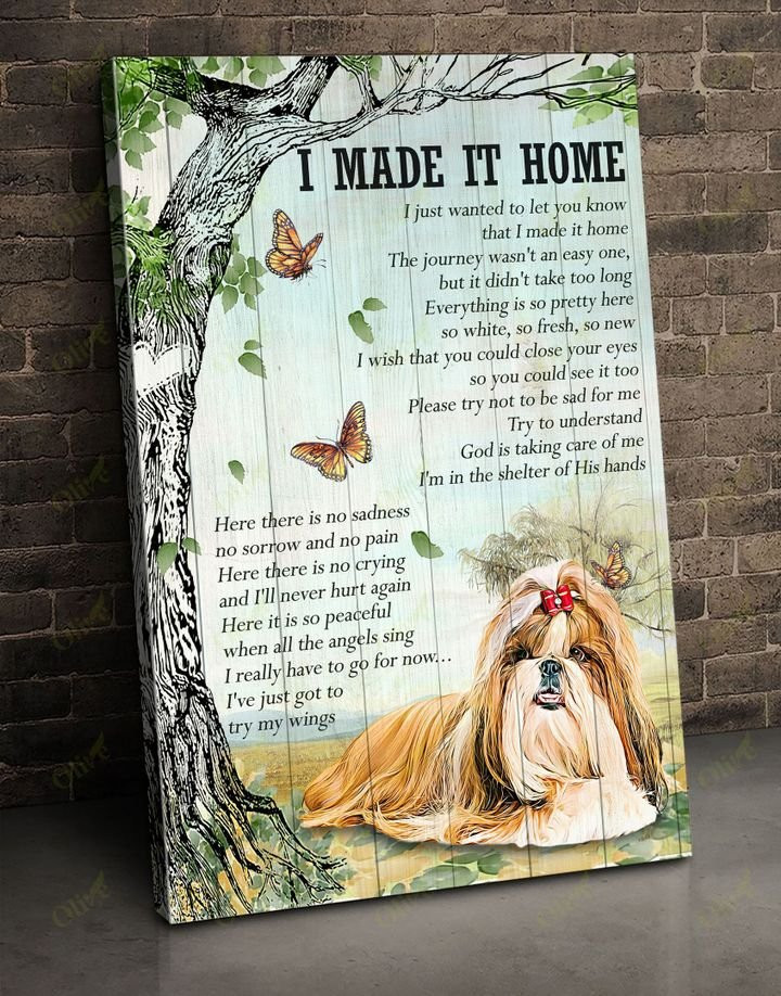 Shih Tzu, Under the tree, Butterfly, I made it home - Dog Portrait Canvas Prints, Wall Art