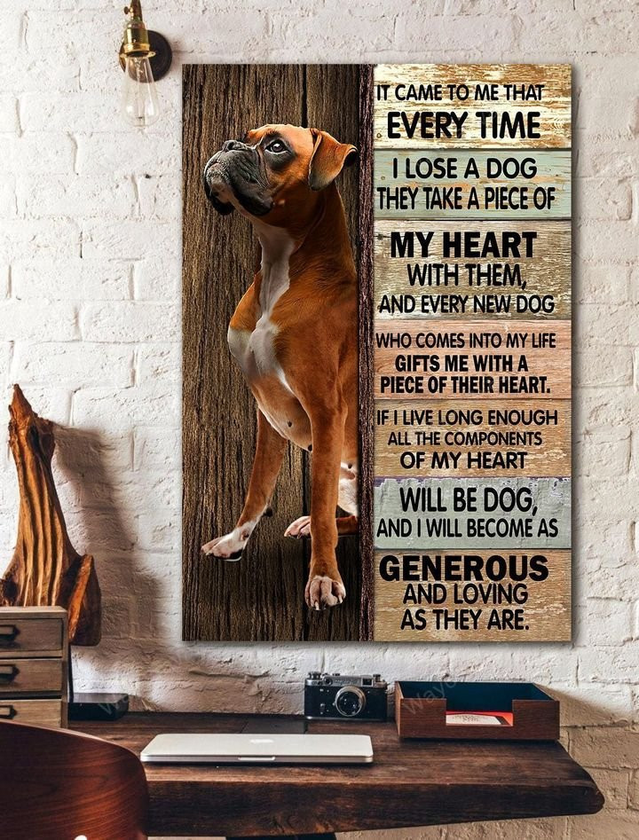 Boxer, Best friend, All the components of my heart will be dog - Dog Portrait Canvas Prints, Wall Art