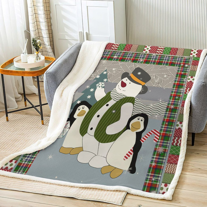 Christmas King Couch Sherpa Fleece Blanket, Snowman Sherpa Fleece Throw Blanket, Christmas Sherpa Fleece Blanket, Gifts for Christmas