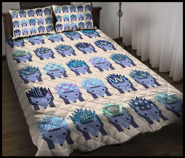 Flower Hedgehog D284 - Quilt Bedding Set