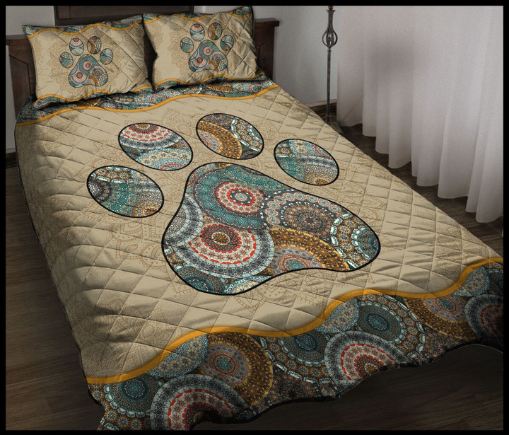 Dog Pawprint Mandala D705 - Quilt Bedding Set