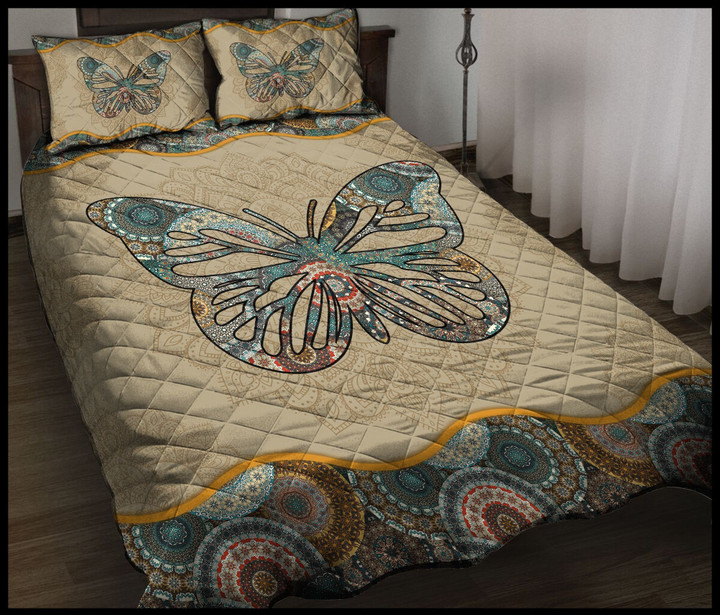 Butterfly Mandala D705 - Quilt Bedding Set