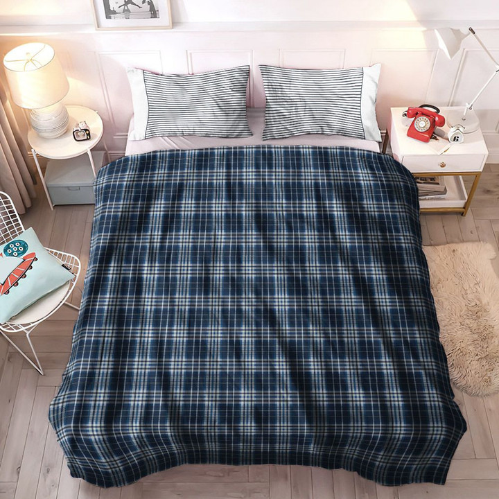 Plaid Cozy Bedding Set, Plaid Pattern Queen Size Bedding Set, Nautica Millbrook Plaid Blue Bedding Sets, Gifts for Plaid