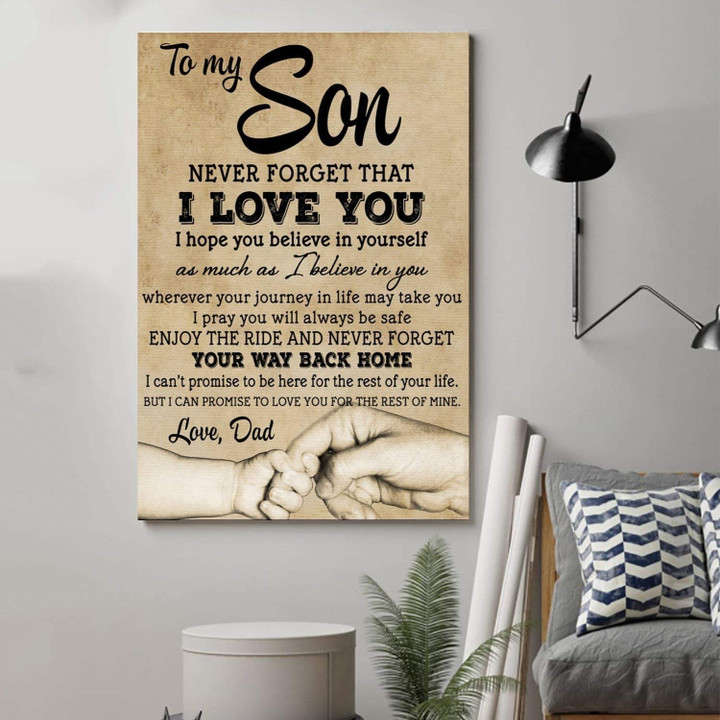 Cv479 qh dad son canvas never forget that vs4 canvass for room aesthetic | PB Canvas