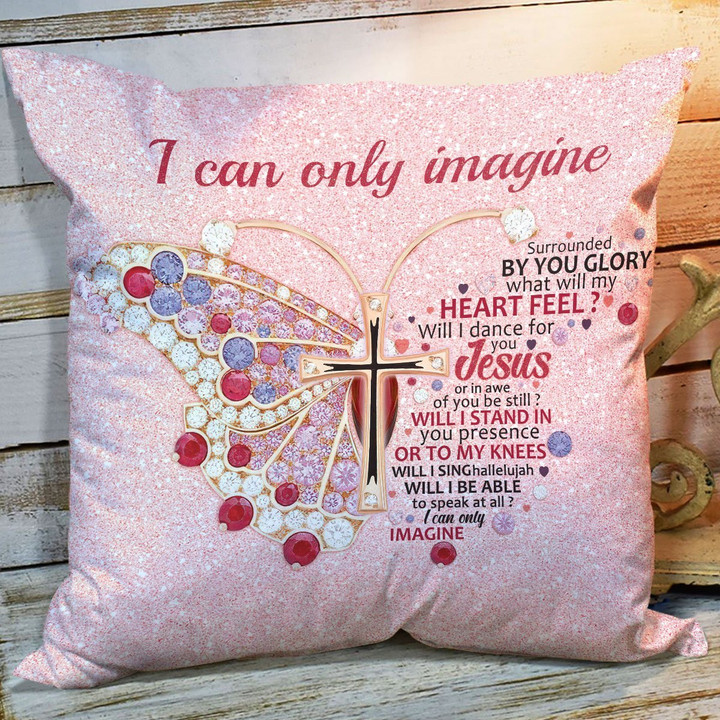 Elegant Butterfly Throw Pillow - I Can Only Imagine HIM185 - 2