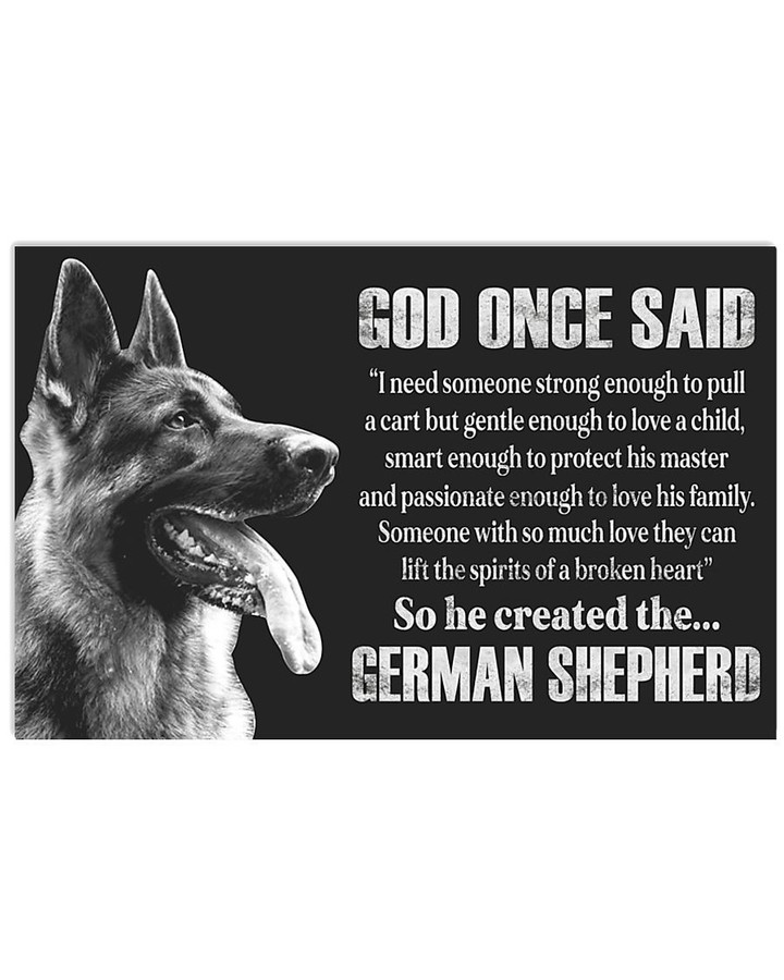 God Once Said German Shepherd Horizontal Canvas Canvas Print | PB Canvas
