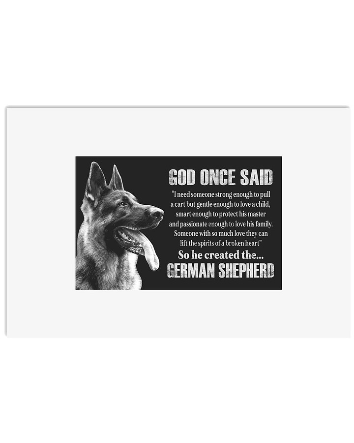 God Once Said German Shepherd Horizontal Canvas Canvas Print 3 | PB Canvas