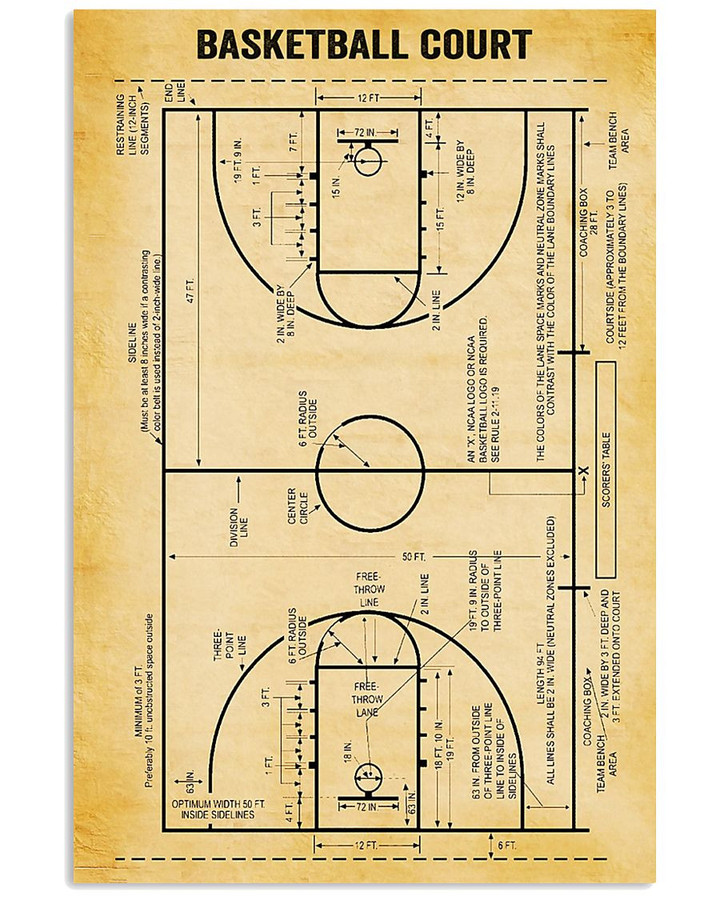 Basketball Court Canvas Canvas Print | PB Canvas