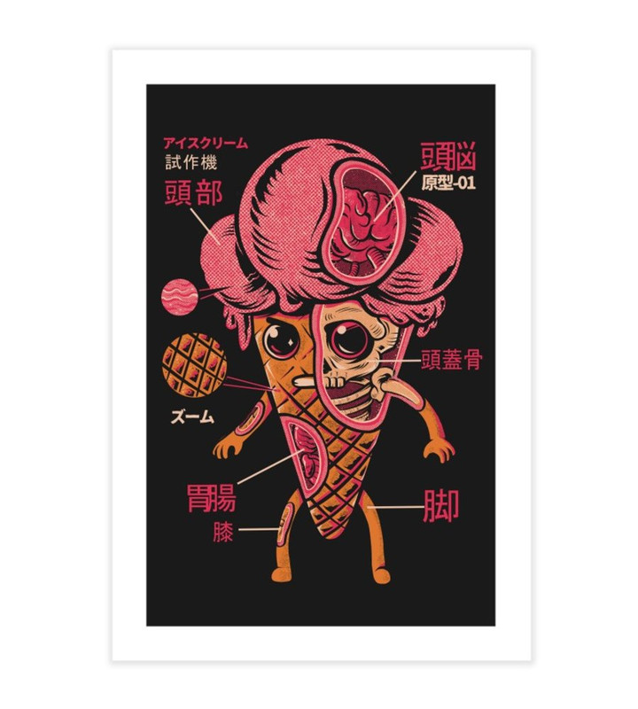 Ice Cream Kaiju Canvas Print | PB Canvas