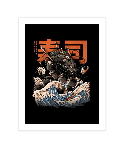 The Black Sushi Dragon Canvas Print | PB Canvas