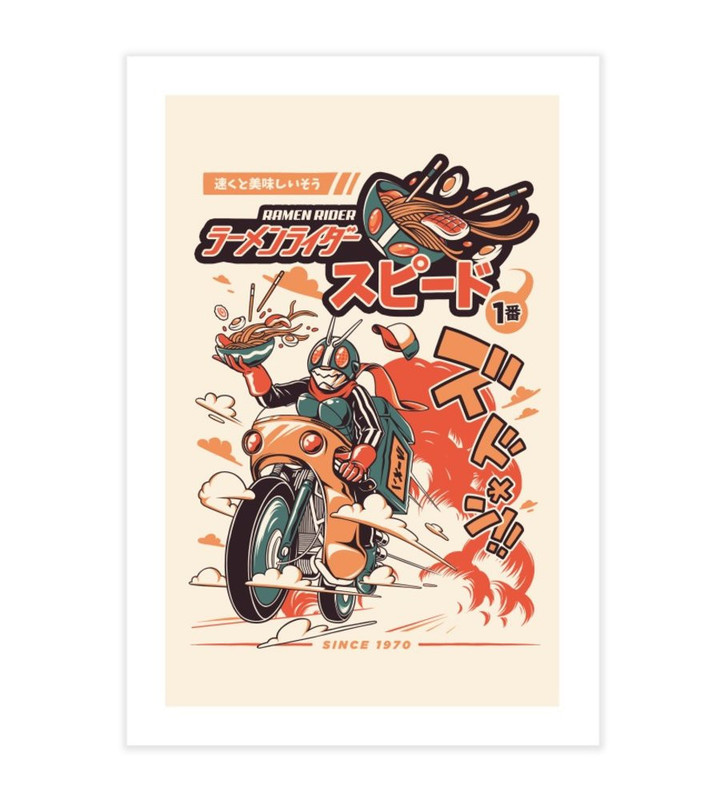 Ramen Rider Canvas Print | PB Canvas