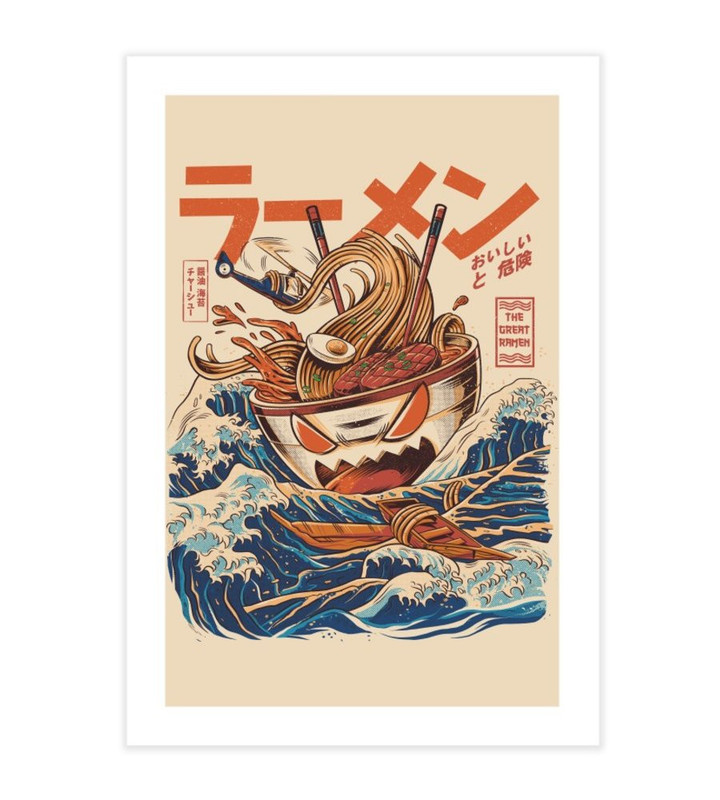 The Great Ramen Off Kanagawa Canvas Print | PB Canvas