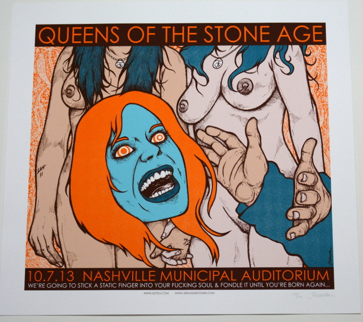 Queens Of The Stone Age Nashville 2013 Jermaine Rogers Tour Canvas Canvas Print | PB Canvas