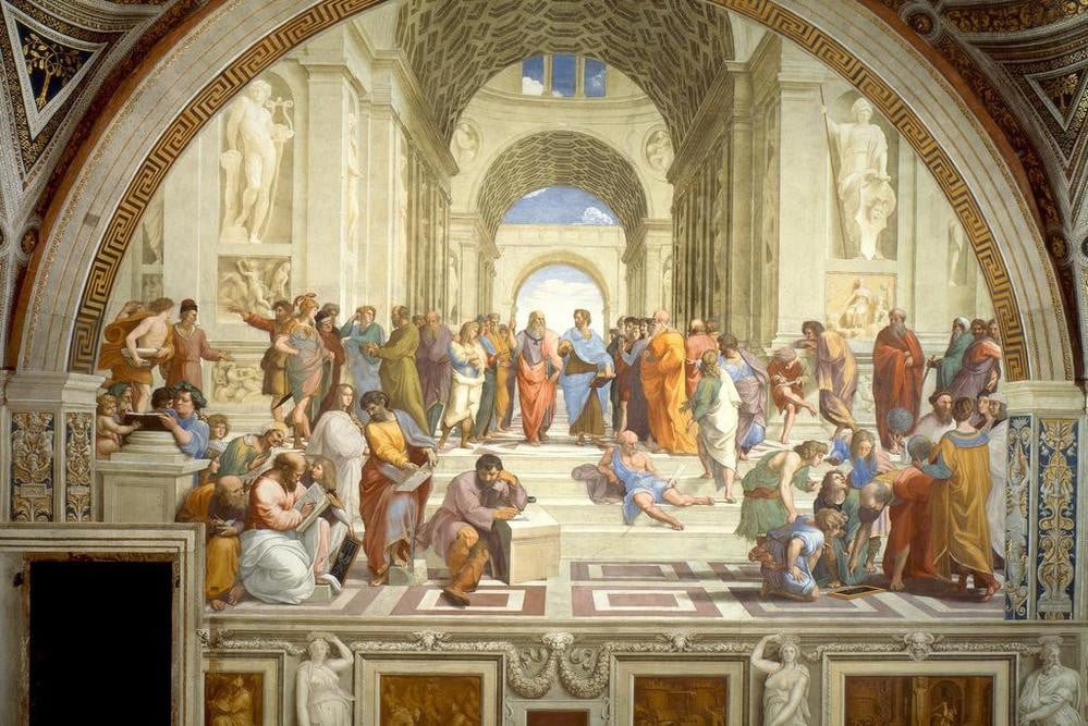 Raphael School Of Athens Renaissance Painting Classical Philosopher Socrates Aristotle Greek Philosophy Painter Canvas Canvas Print | PB Canvas