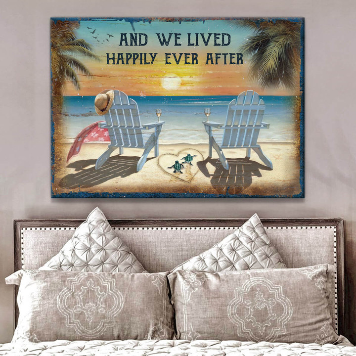 Canvas Turtle We Lived Happily Dhg 1603 | PB Canvas