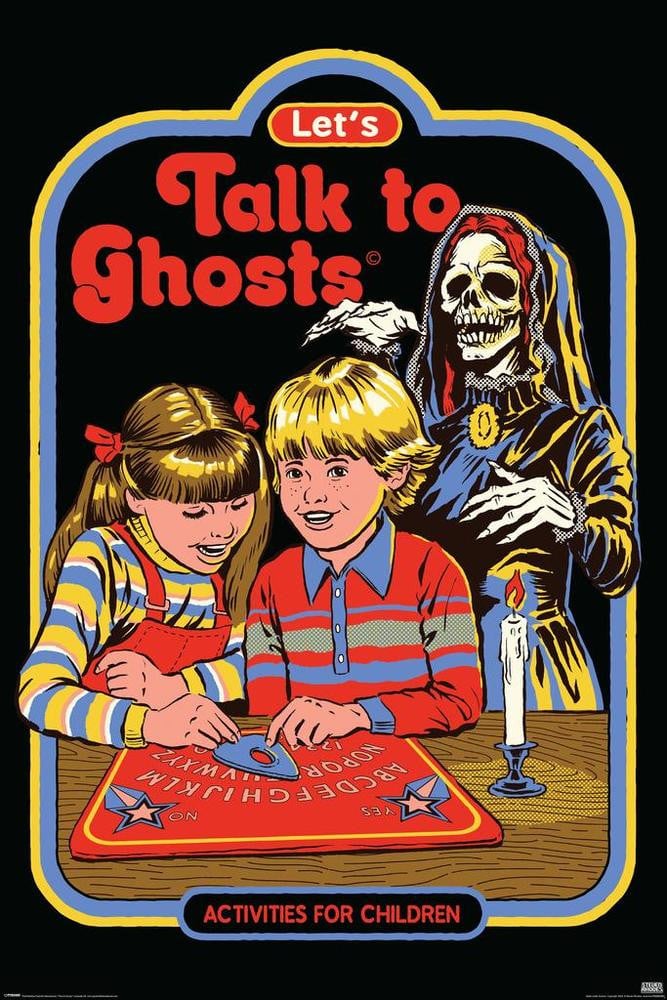 Lets Talk To Ghosts Ouija Board Steven Rhodes Horror Retro Vintage Style Funny Canvas Canvas Print | PB Canvas