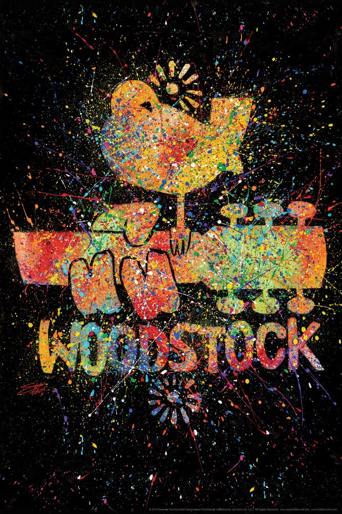 Woodstock By Stephen Fishwick Music Canvas Canvas Print | PB Canvas