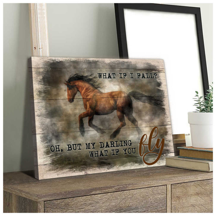 Horse What If I Fall Canvas Wall Art Decor Dhg 1910 | PB Canvas