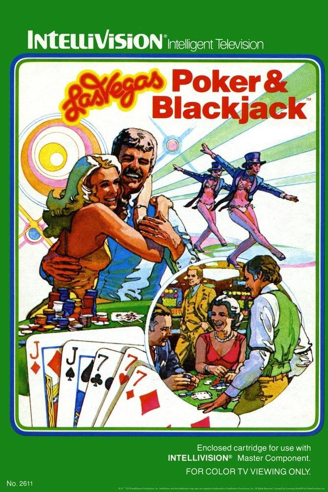 Las Vegas Poker And Blackjack Intellivision Box Art Video Game Gaming Retro Canvas Canvas Print | PB Canvas