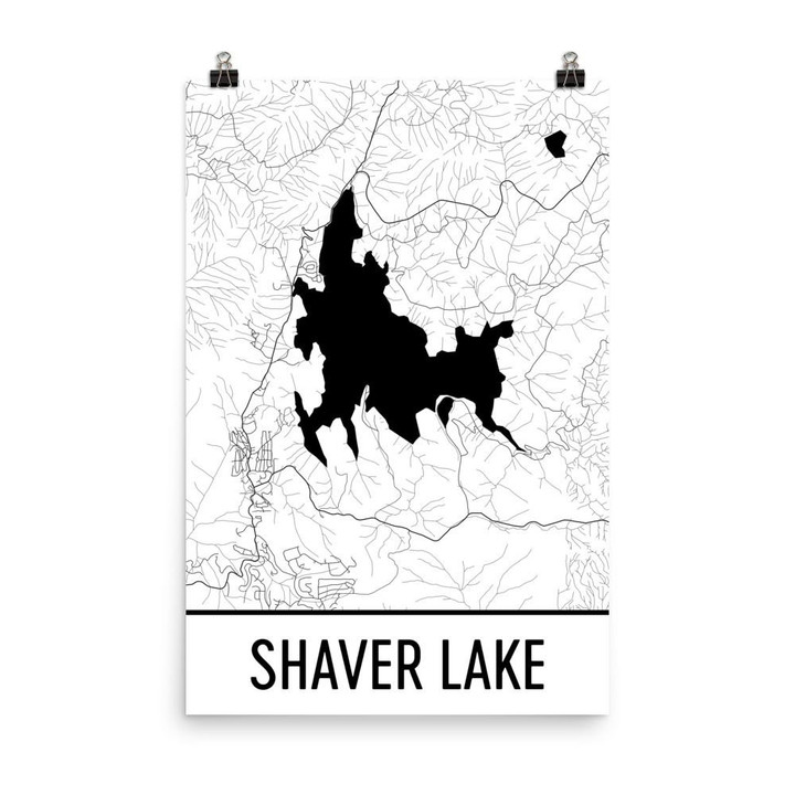Shaver Lake California Shaver Lake Ca Shaver Lake Map Shaver Lake Art California Art California Lakes Canvas Canvas Print | PB Canvas