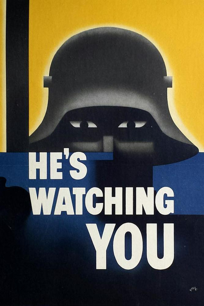 He Is Watching You World War Ii Propaganda Canvas Canvas Print | PB Canvas