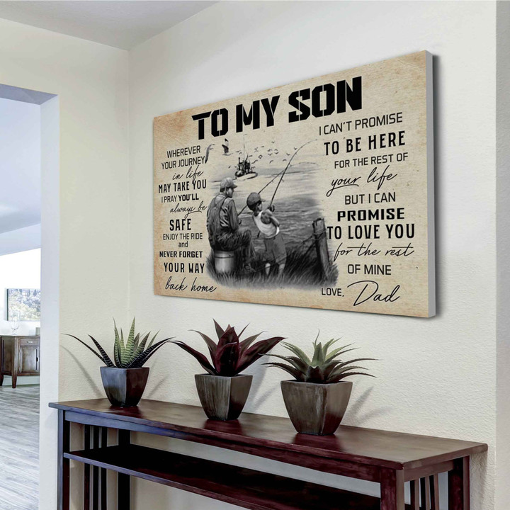 Family Dad To Son Canvas Dad And Son Fishing Canvas Horizontal Canvas Dhg 2457 | PB Canvas