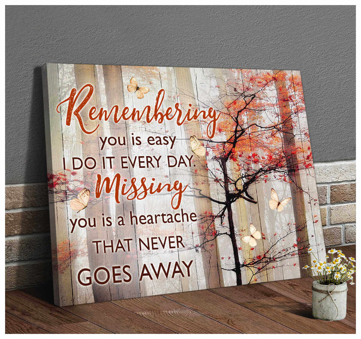 Butterfly Memorial Canvas Remembering You Wall Art Decor Dhg 1528 | PB Canvas
