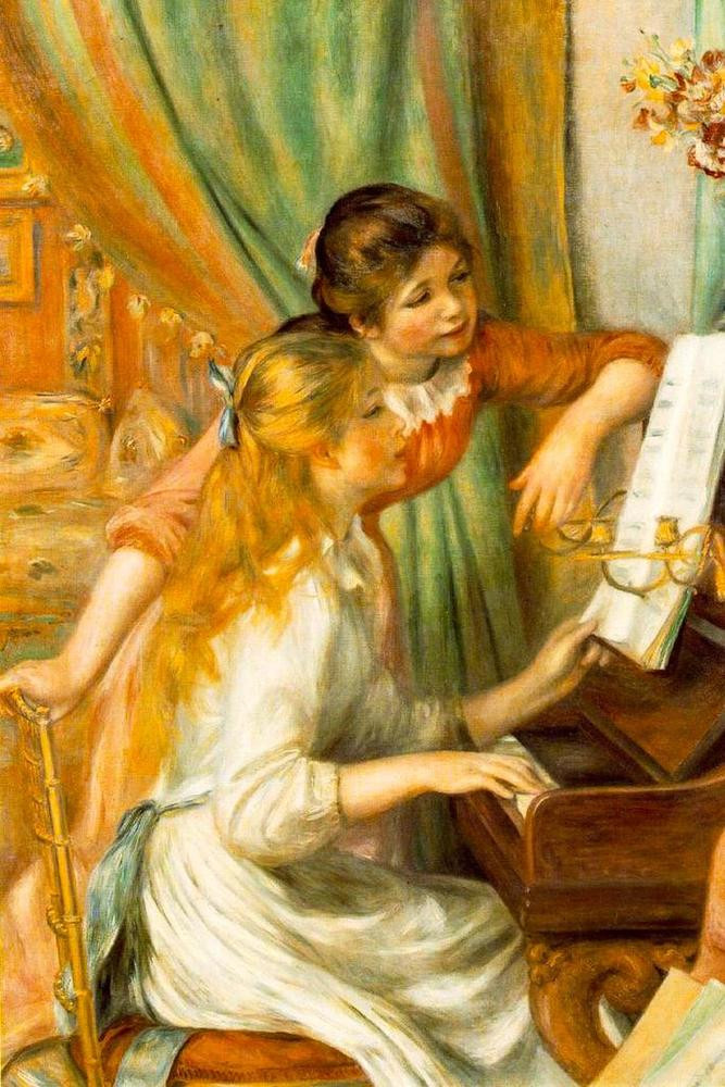 Pierre Auguste Renoir Girls At The Piano Impressionist Painting Canvas Canvas Print | PB Canvas