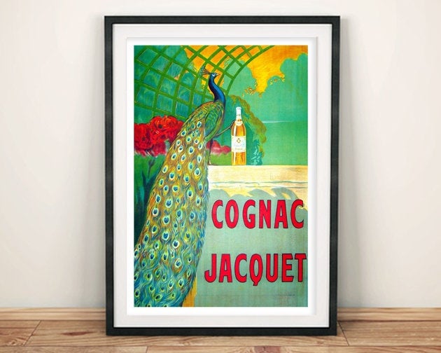 Cognac Jacquet Print Vintage French Drinks Advert Canvas Canvas Print | PB Canvas