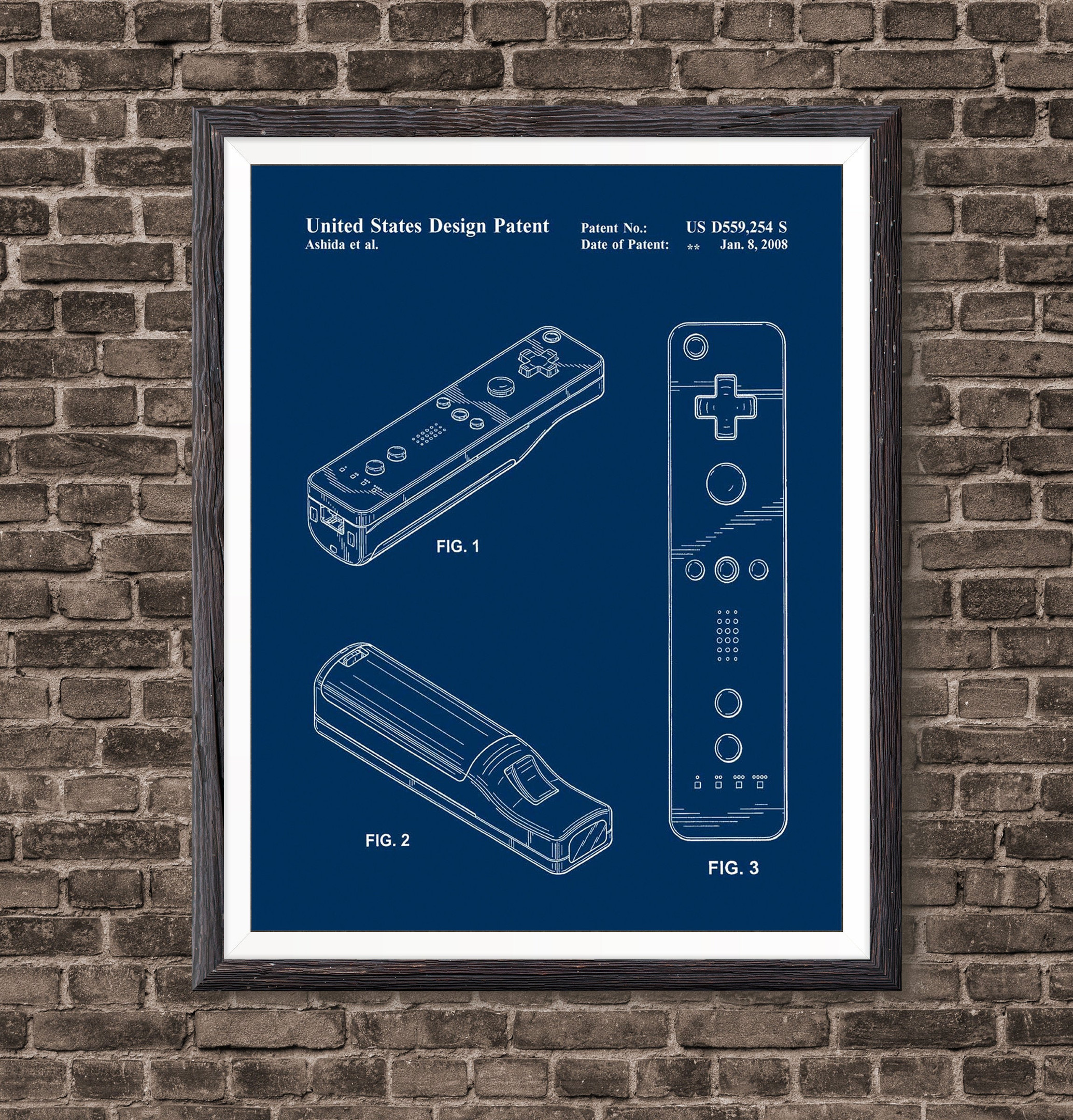 Nintendo Wi Video Game Controller Video Game Art Patent Prints Patent Canvas Canvas Canvas Print | PB Canvas