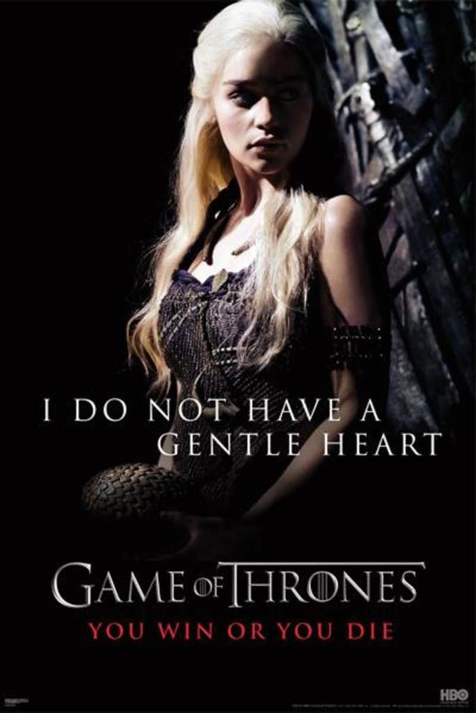 Game Of Thrones I Do Not Have A Gentle Heart Daenerys Targaryen Tv Canvas Canvas Print | PB Canvas