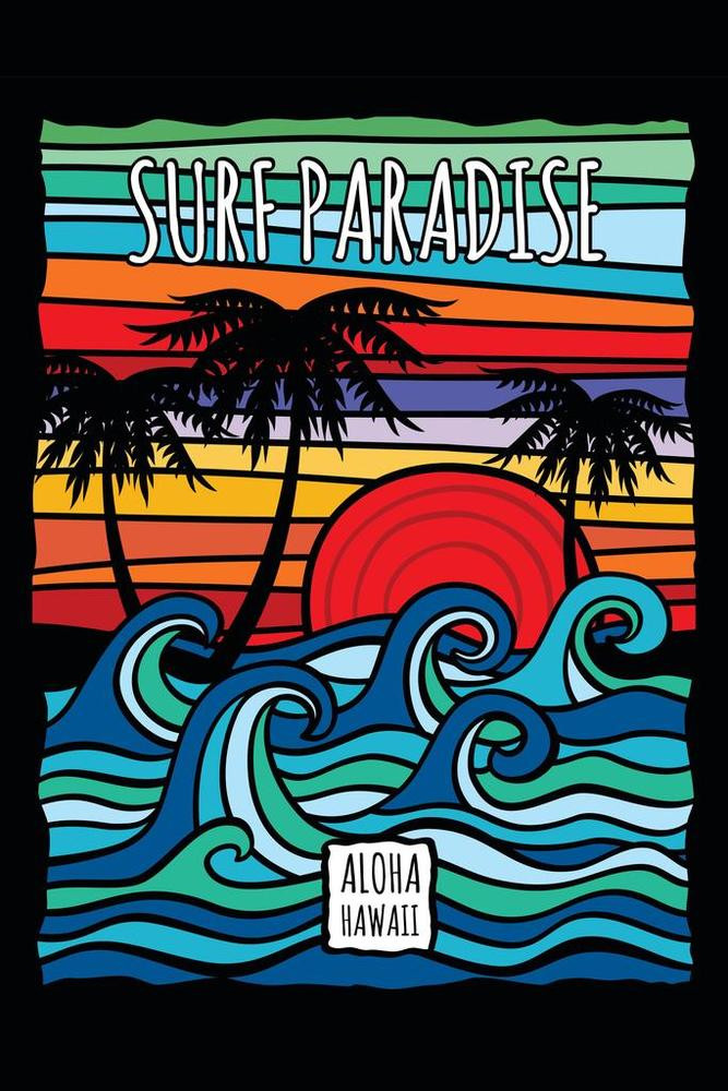 Surf Paradise Aloha Hawaii Vintage Travel Canvas Canvas Print | PB Canvas