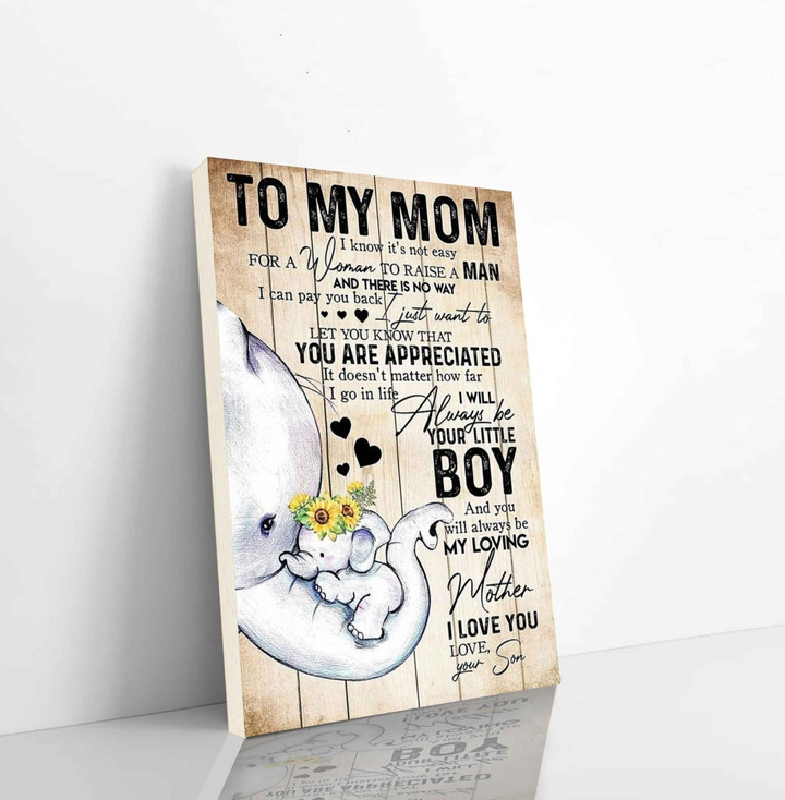 To My Dear Mom Canvas Gift For Mom Mom Gift From Daughter Mom Birthday Gifts Mother Is Day Gift From Daughter Mother Is Day Canvas Vertical Canvas Dhg 2811 | PB Canvas