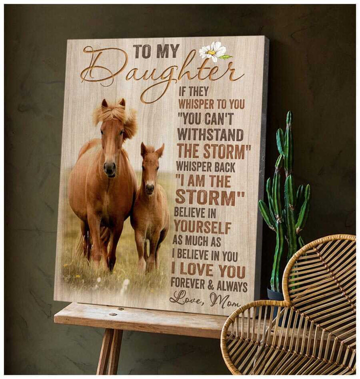 Horse Canvas To My Daughter Wall Art Decor Dhg 1904 | PB Canvas