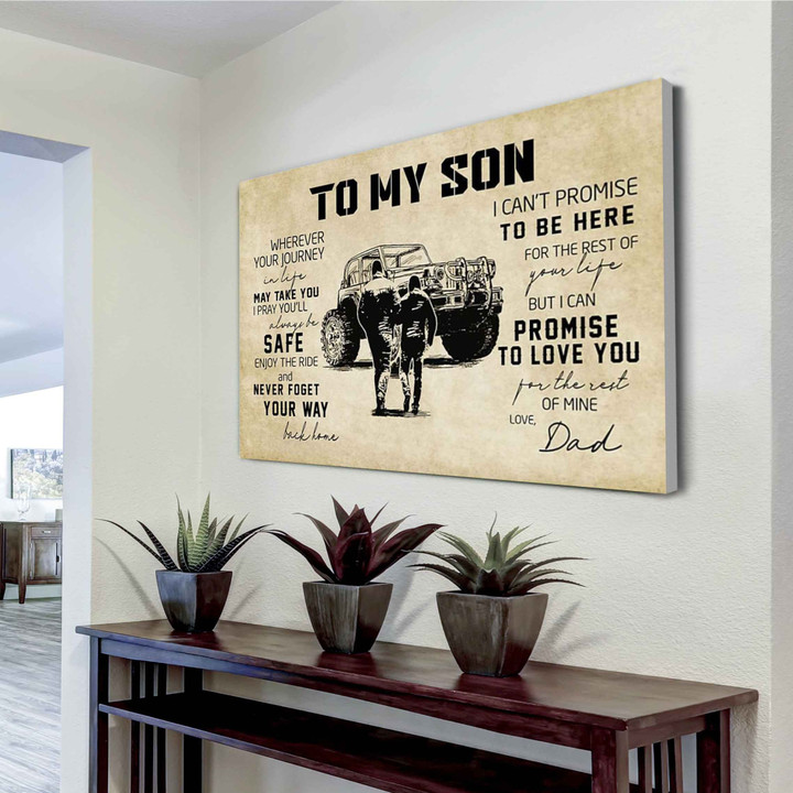 Fishing To My Son Wherever Your Journey In Life Canvas Horizontal Canvas Dhg 2493 | PB Canvas