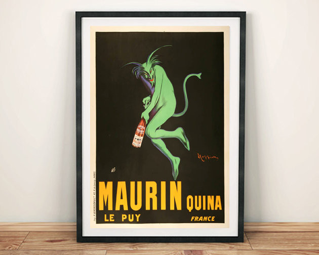 Maurin Print Vintage Quina Drink Green Devil Canvas Canvas Print | PB Canvas