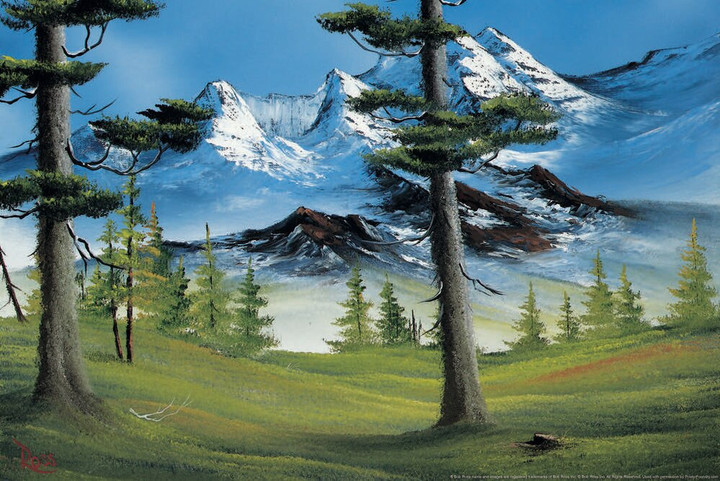 Bob Ross Mountain Glory Art Print Painting Canvas Canvas Print 2 | PB Canvas