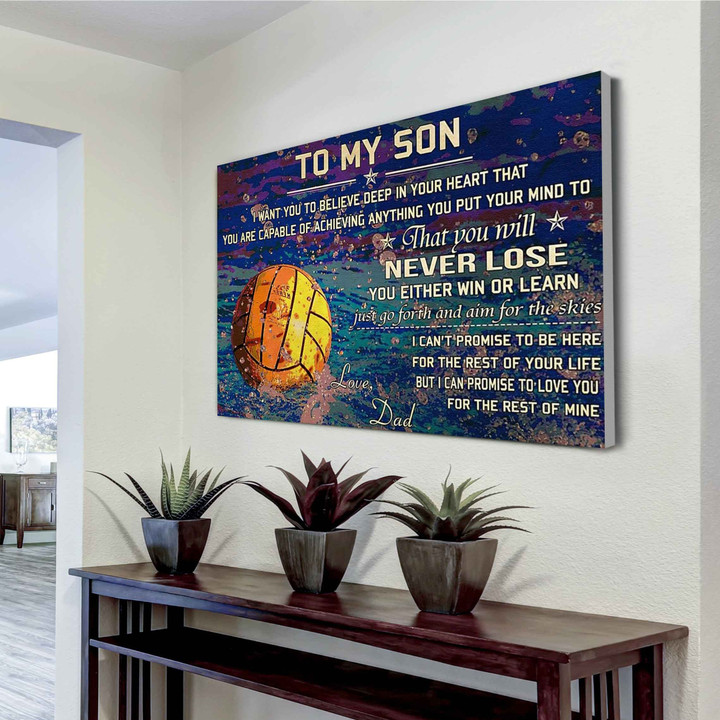 Water Polo Canvas Father To My Son Canvas For Son From Dad Gifts Home Living Decor Canvas Horizontal Canvas Dhg 2920 | PB Canvas
