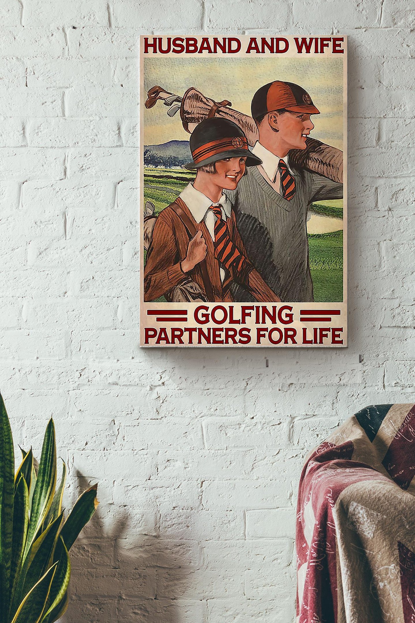 Golf Golfing Partners Wrapped Canvas | PB Canvas