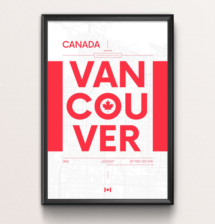 Vancouver Canada Travel Canvas Travel Gifts Travel Art Canada Canvas Canvas Canvas Print | PB Canvas