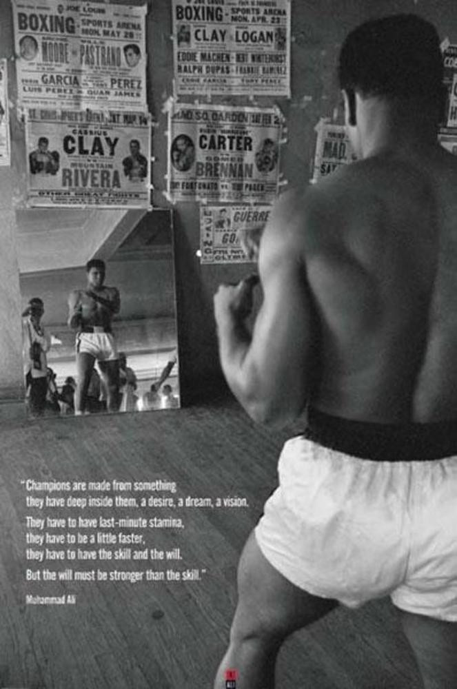 Muhammad Ali Champions Quote Motivational Boxing Canvas Canvas Print | PB Canvas