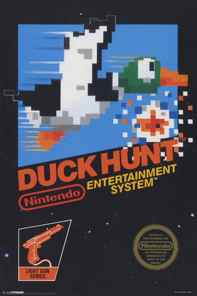 Duck Hunt Nintendo Nes Light Gun Shooter Video Game Console Cover Box Canvas Canvas Print | PB Canvas