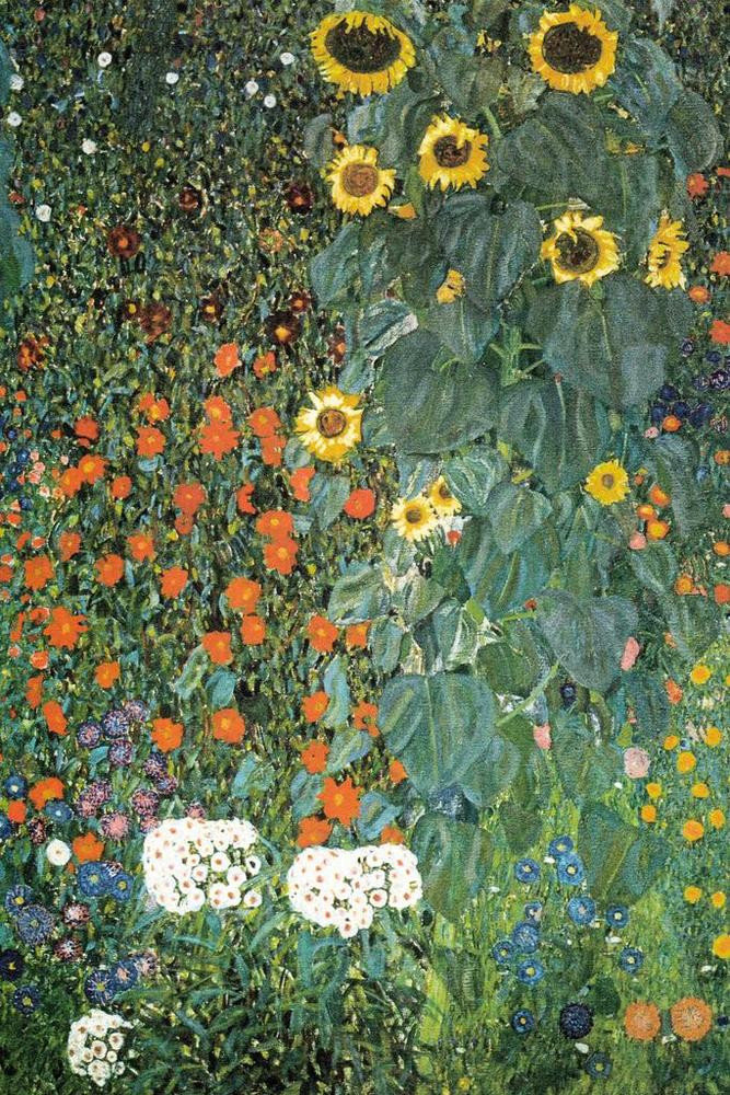 Gustav Klimt Farm Garden With Sunflowers Canvas Canvas Print | PB Canvas