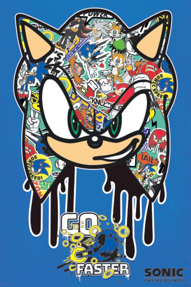 Sonic The Hedgehog Go Faster Graffiti Sega Video Game Gaming Canvas Canvas Print | PB Canvas