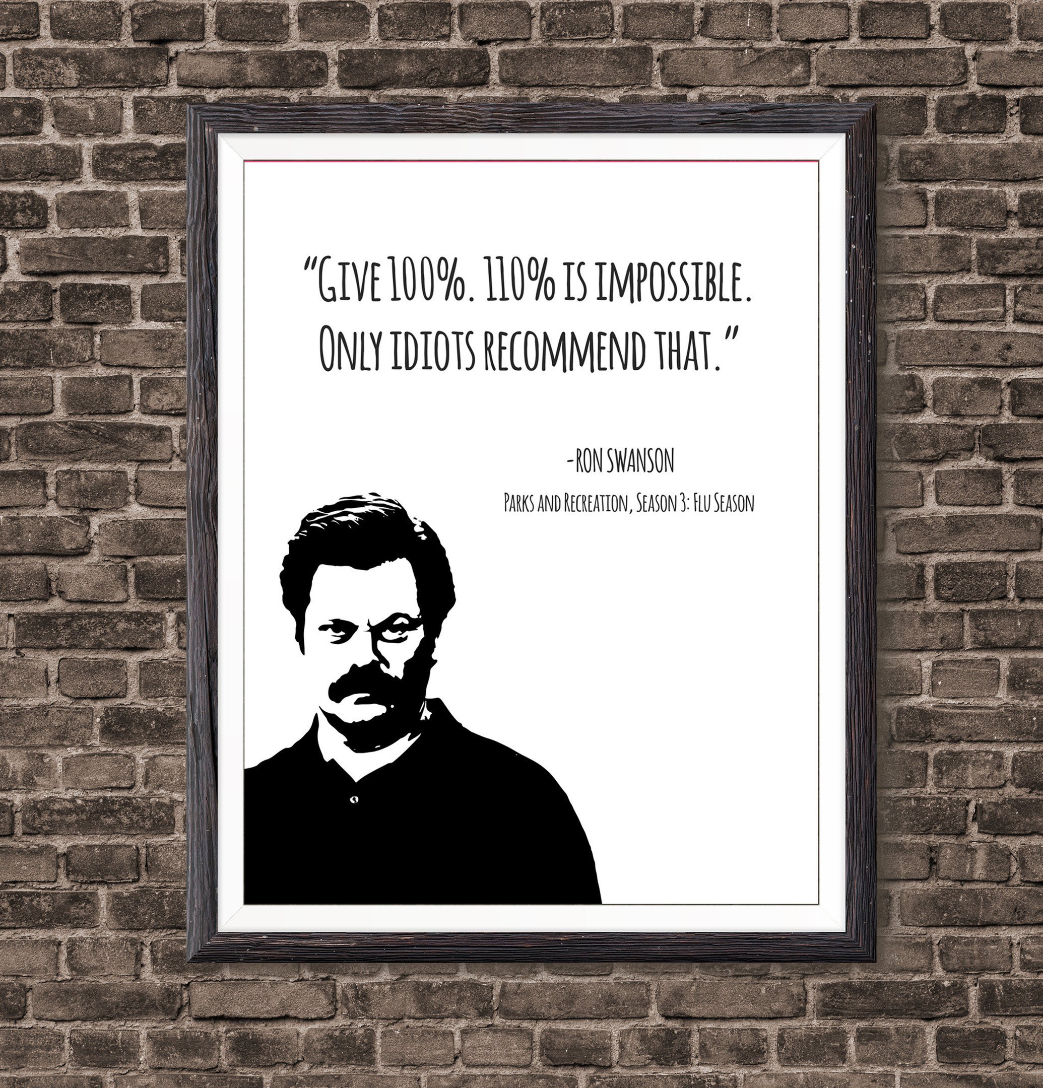 Ron Swanson Quote Canvas Parks And Recreation Quote Print Tv Quote Print Canvas Canvas Print | PB Canvas