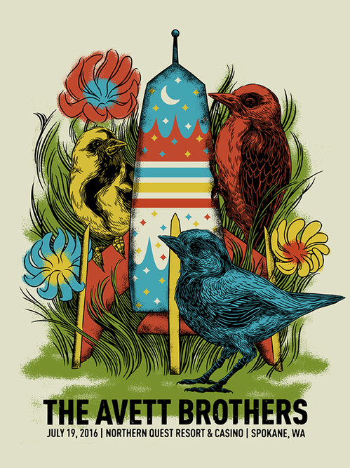 The Avett Brothers 2016 Spokane Wa John Vogl Northern Quest Canvas Canvas Print | PB Canvas