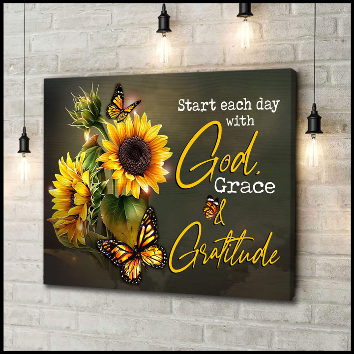 Canvas Butterfly God Grace And Gratitude Dhg 1538 | PB Canvas